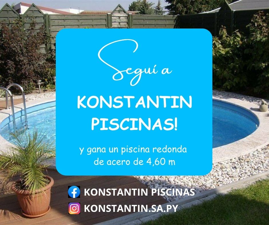 Sorteo 2025, gana una piscina, sigue konstantin piscinas, instagram, Facebook
